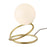 Table Lamp LED Light Gloss White Glass Pearl Steel Satin Gold Effect Modern - Image 3