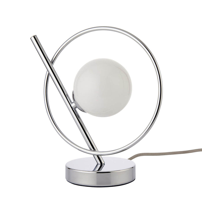 Table Lamp LED Glass White Steel Silver Chrome Effect Touch Control Modern - Image 2