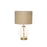 Table Lamp Champagne Brass Effect Round Bedside Living Room Bedroom Light - Image 1