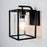 Wall Light LED Cube Clear Glass Bubble Metal Matt Black Indoor Industrial - Image 1