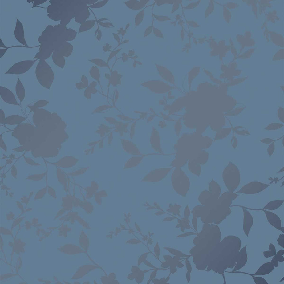 Wallpaper Roll Midnight Blue Floral Leaves Bold Smooth Patterned Modern - Image 1