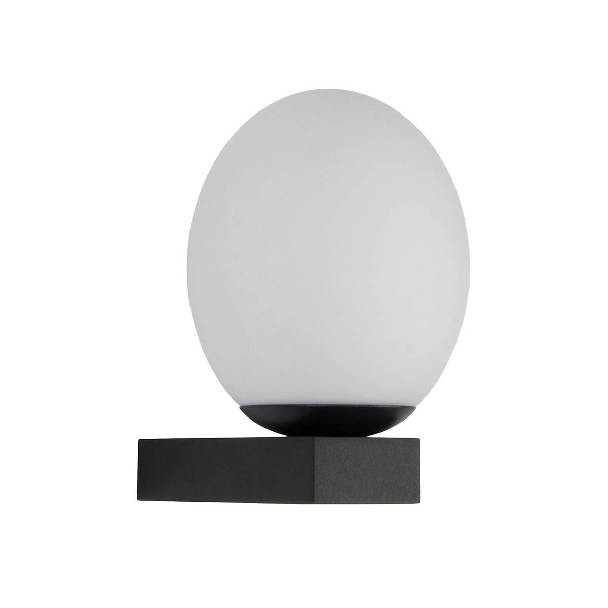 Bathroom LED Wall Light Matt Black Cool White Oval Shade Modern Integrated Bulb - Image 5
