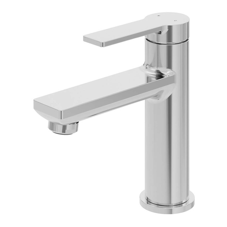 Basin Mixer Tap Chrome Effect Single Lever Bathroom Modern Rust Resistant - Image 1