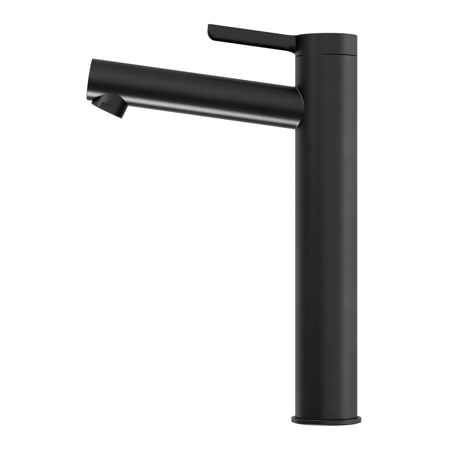 Bathroom Basin Tap Mixer Matt Black Round Single Lever Ceramic Cartridge Modern - Image 6