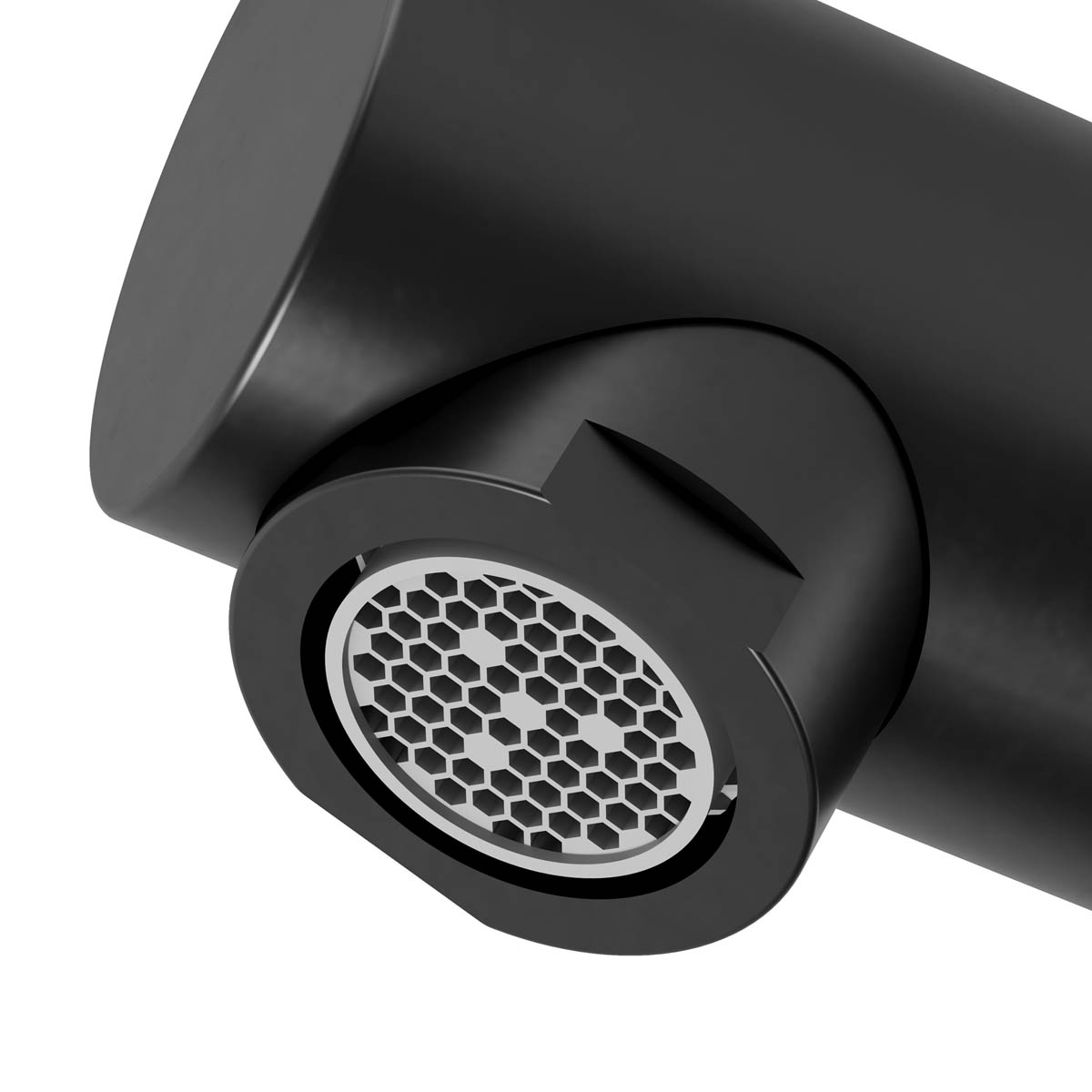 Basin Mixer Tap XL Brass Zinc Alloy Matt Black Round Single Lever Modern - Image 7