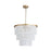 Ceiling Light Satin Gold Brass Pendant G9 Frosted Glass Living Room Bedroom 3W - Image 3