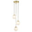 Pendant Ceiling Light Multi Arm 3 Way Gold Globe Shades Dimmable Adjustable - Image 3