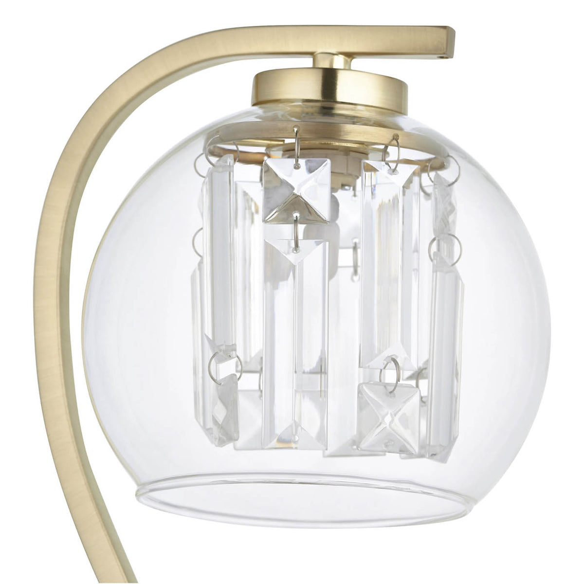Table Lamp Touch Control Gold Globe Glass Shade Metal Living Room 36cm - Image 3