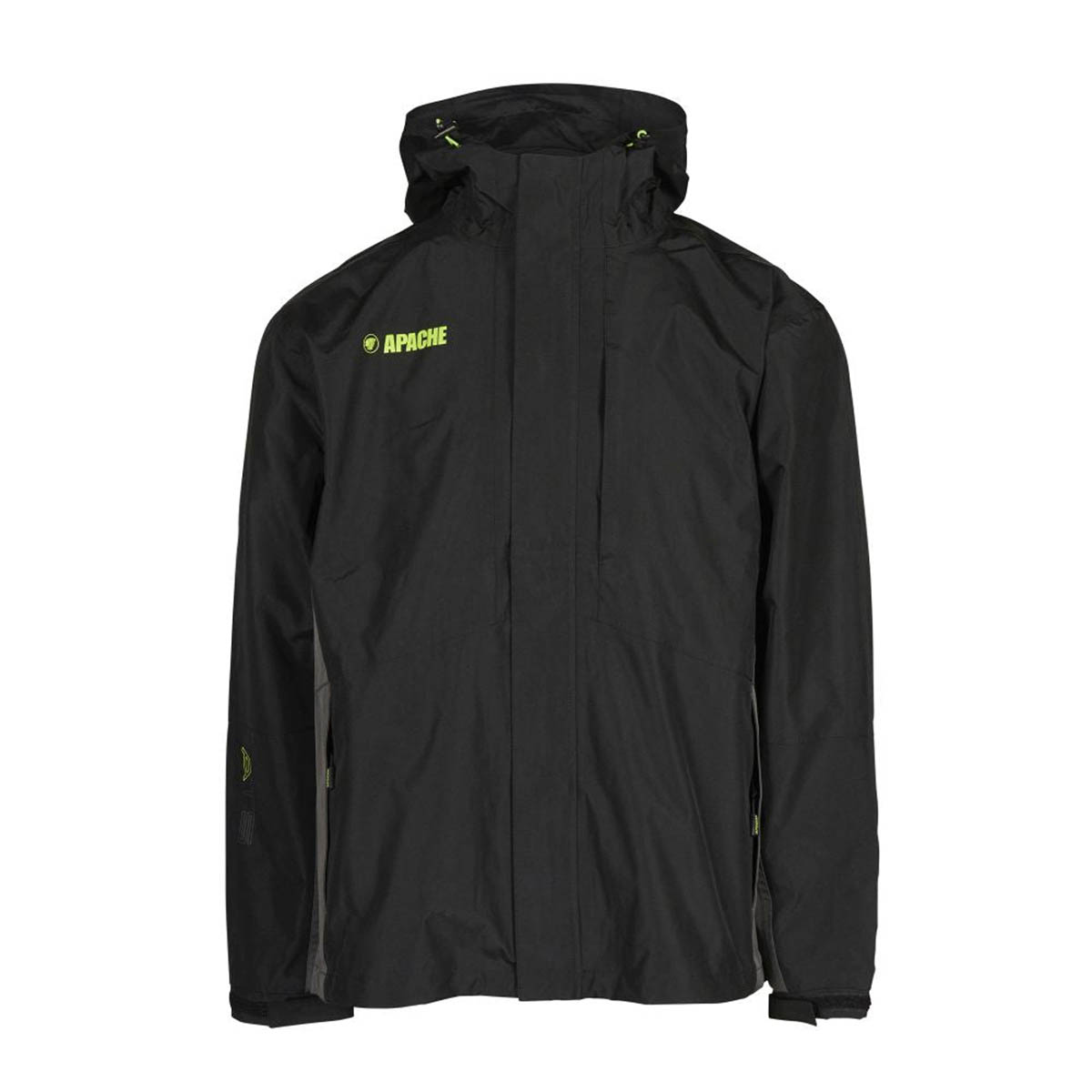 Apache Welland Hooded Jacket 3 Pockets Zipped Black Grey 3000mm Waterproof XL - Image 1