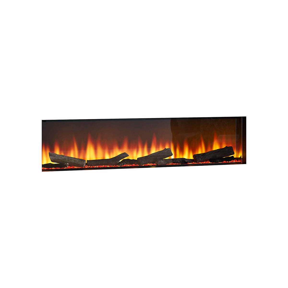 Focal Point Electric Fire 2kW Black Wall Mounted Fireplace Log Effect Remote - Image 1