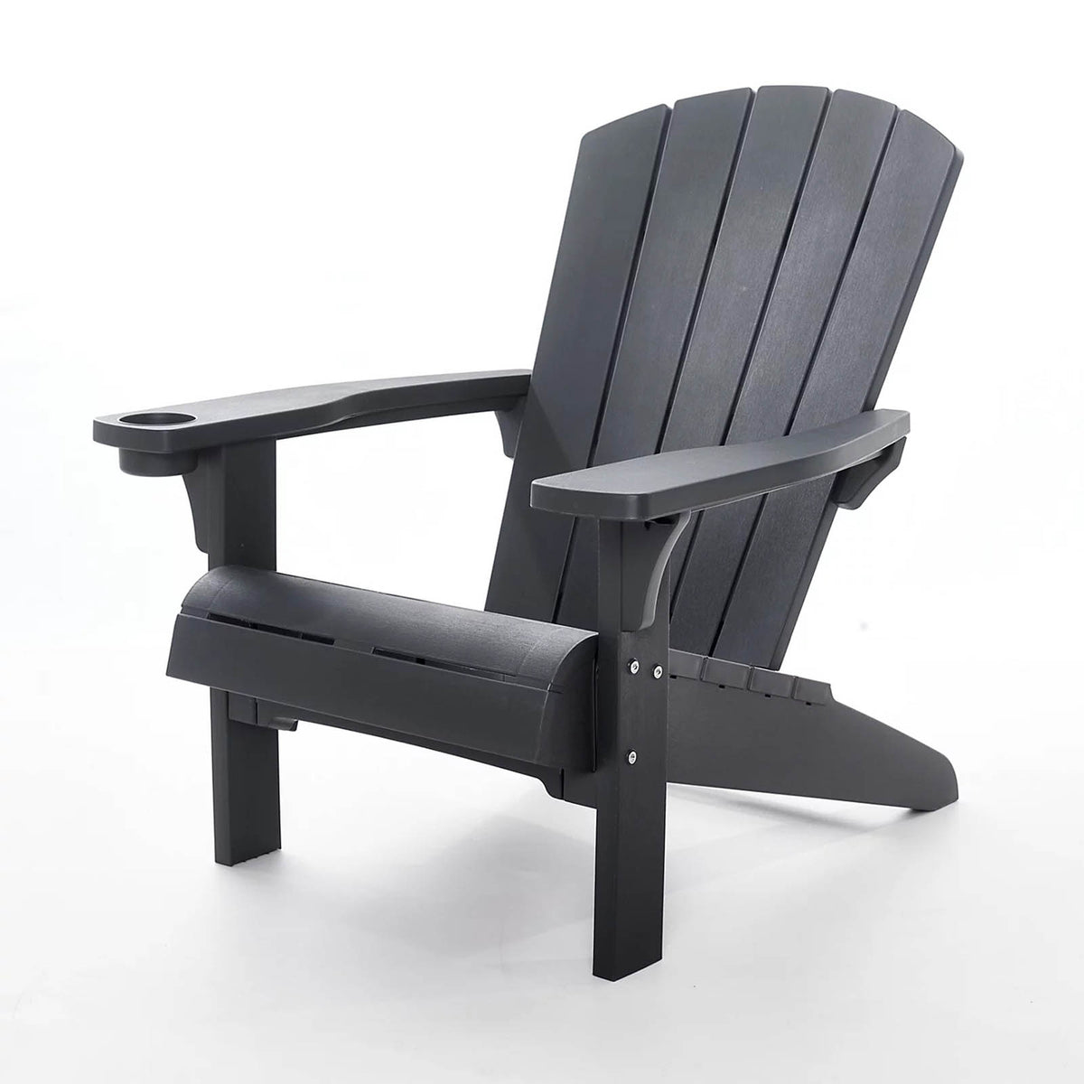 Keter Adirondack Garden Chair Grey Resin Outdoor Patio Furniture - Image 1