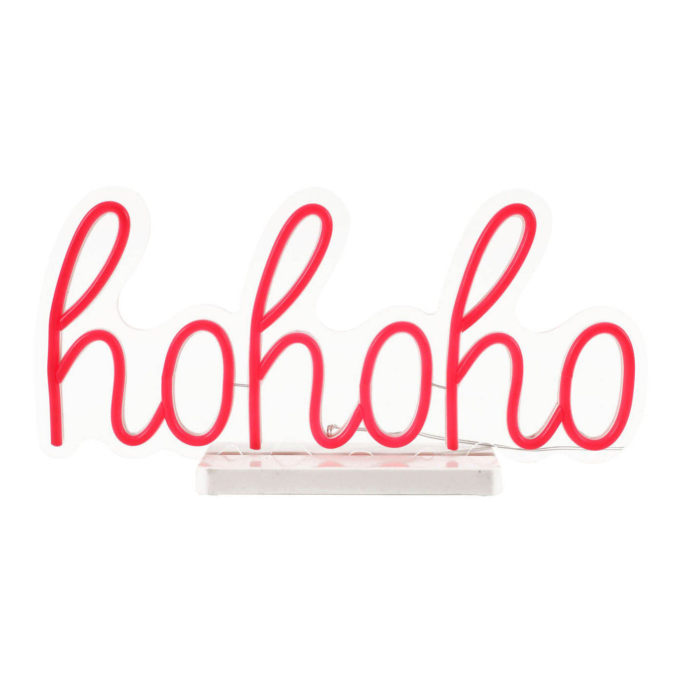 Christmas LED Silhouette Hohoho Indoor Pre-lit Red Light Timer Home Decoration - Image 3