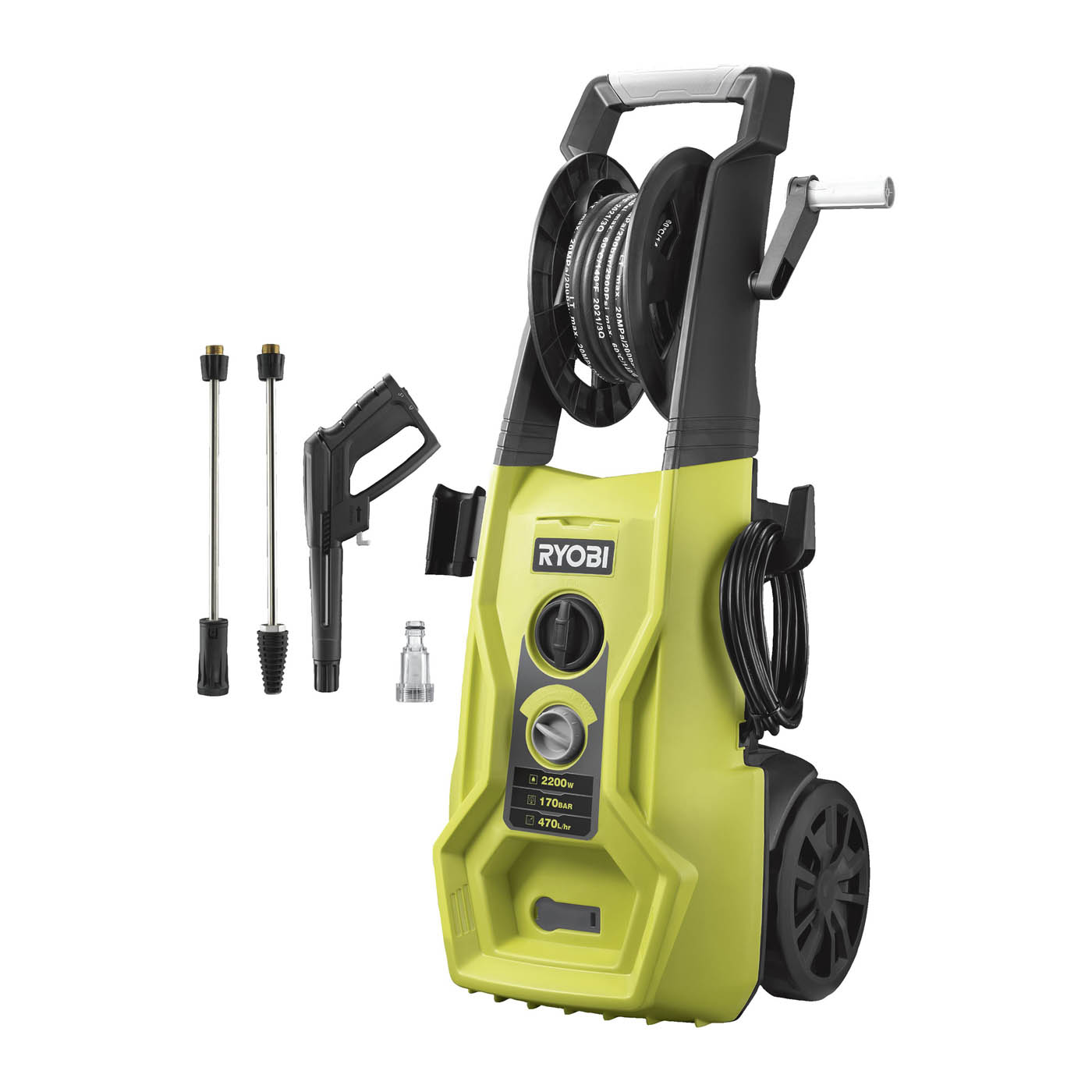 Ryobi Pressure Washer Electric 2kW RY170PWA Jet Cleaner Car Home Garden Portable - Image 1