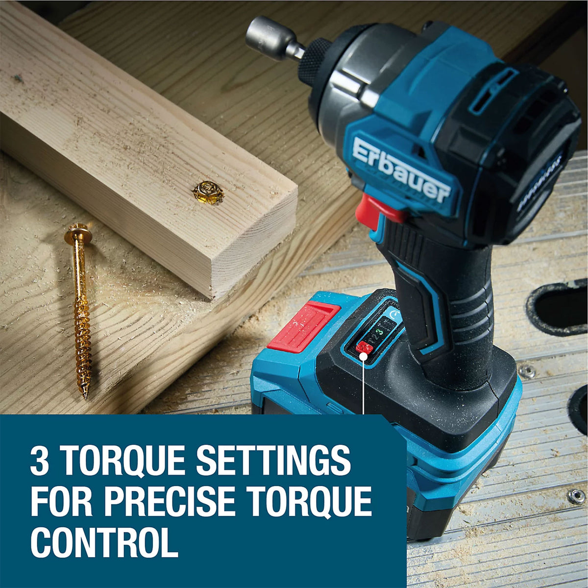 Erbauer Elite Impact Driver ERI1094IPD 18V EXT Brushless Compact Body Only - Image 6