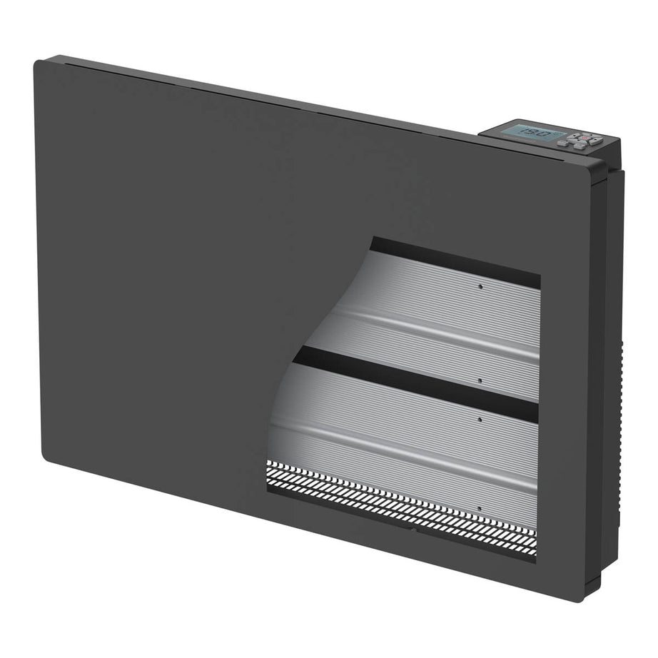 Panel Heater Radiator Electric 1500W Dark Grey Portable Thermostat Modern - Image 7