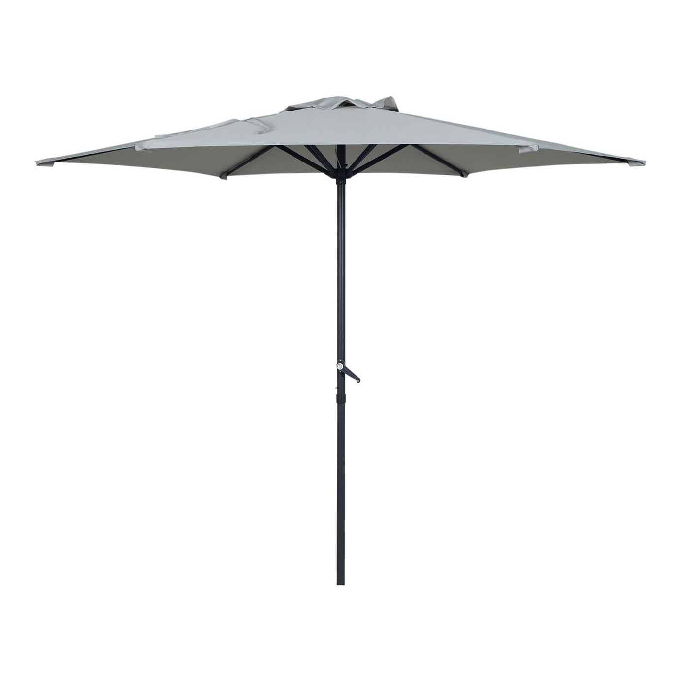 Garden Furniture Dining Set 4 Seater Grey Metal Table Chairs Parasol Outdoor - Image 6