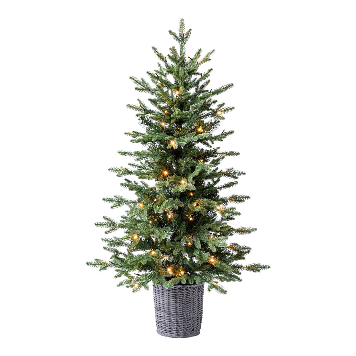 Artificial Christmas Tree Pre-Lit 4ft Full Green LED Warm White 8 Functions - Image 2