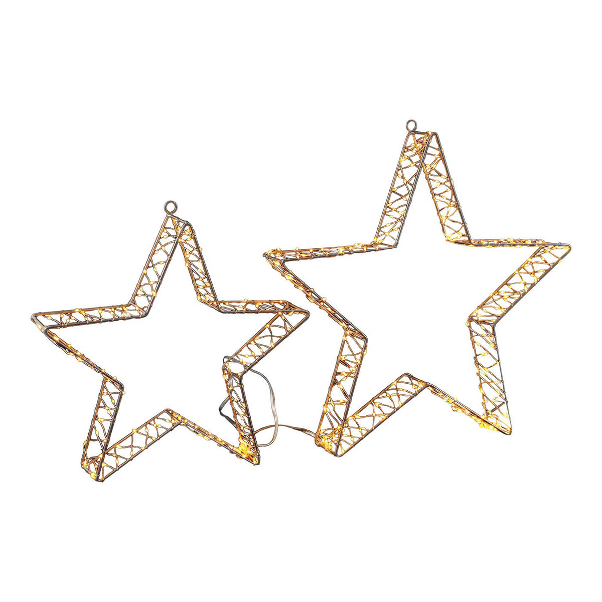 535 LED Stars Christmas Silhouette Ice And Warm White Timer Indoor  Home - Image 4