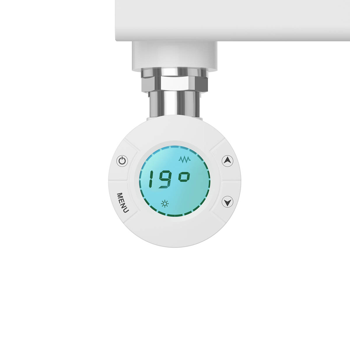 Electric Towel Rail Radiator White Flat Bathroom Warmer Ladder (H)93x(W)50cm - Image 6