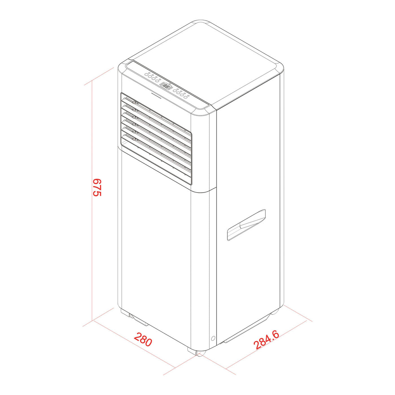 Air Conditioner Portable Mobile Cooler Compact LED Display Powerful 230V 5000BTU - Image 3