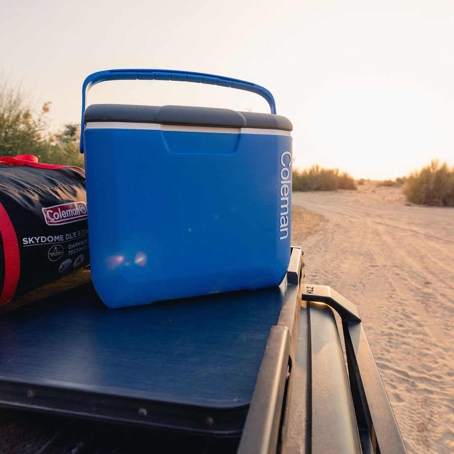 Coleman Cooling Box Blue Travel Cup Holders Insulated Portable Slim Compact 28L - Image 2