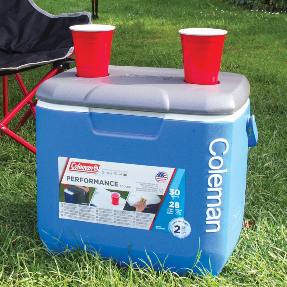Coleman Cooling Box Blue Travel Cup Holders Insulated Portable Slim Compact 28L - Image 4