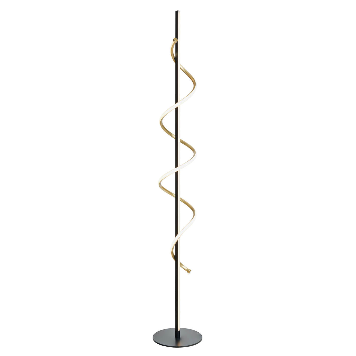 Inlight LED Floor lamp Hadston Spiral Matt Black Modern Warm White Slim Vertical - Image 3