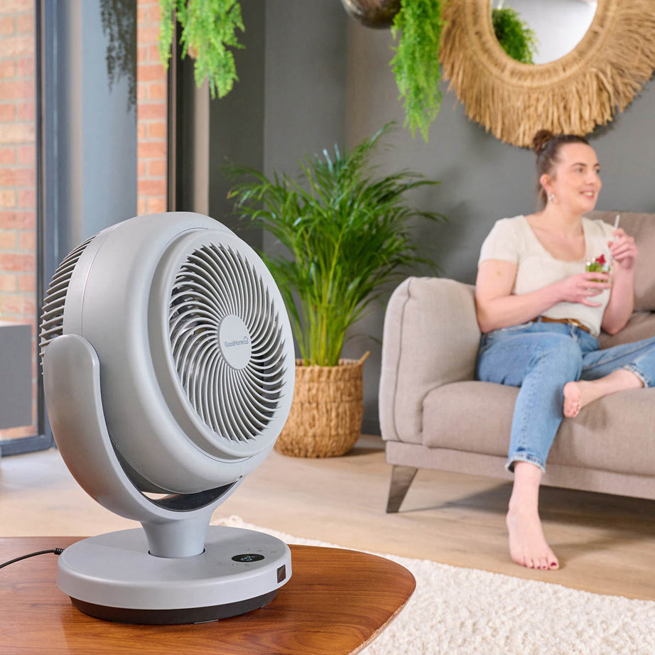 Desk Table Fan GHODF20-BKDC Grey Remote Control Oscillation Timer 8inch 41.5cm - Image 2