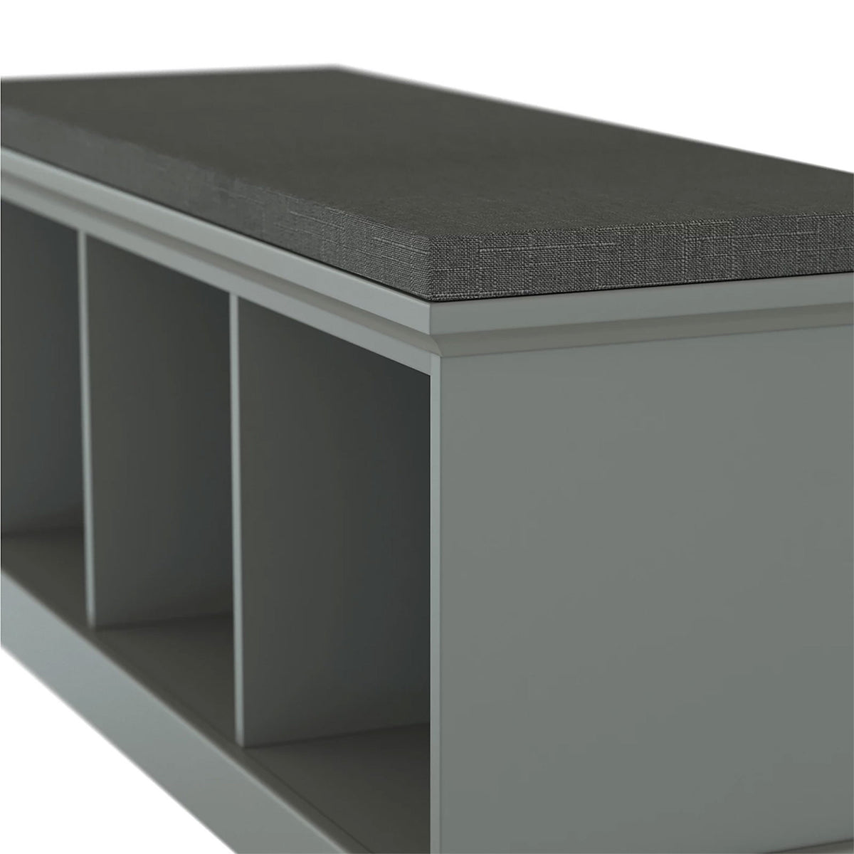 Grey 3 Pair Shoe Cabinet Bevelled Mirror Door Hallway Storage Cupboard - Image 4