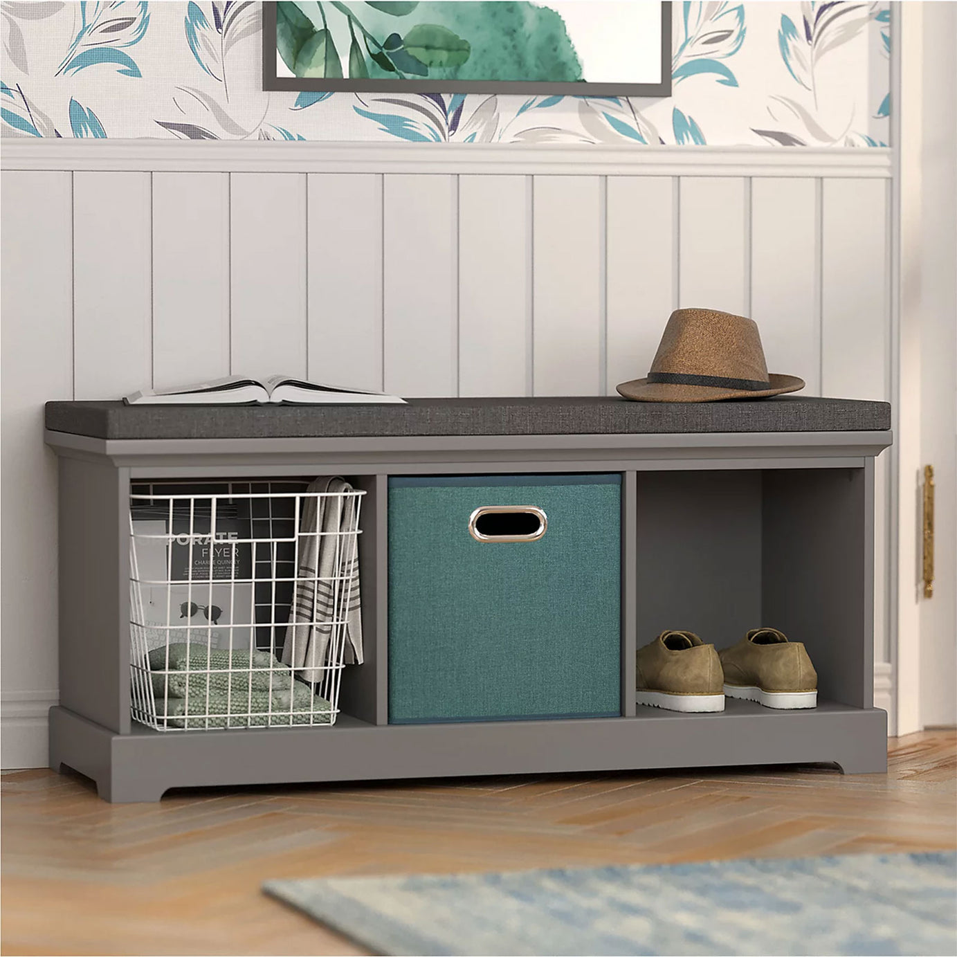 Flexi Storage Grey Mirrored Shoe Cabinet 3 Pair Hallway Storage Unit - Image 6