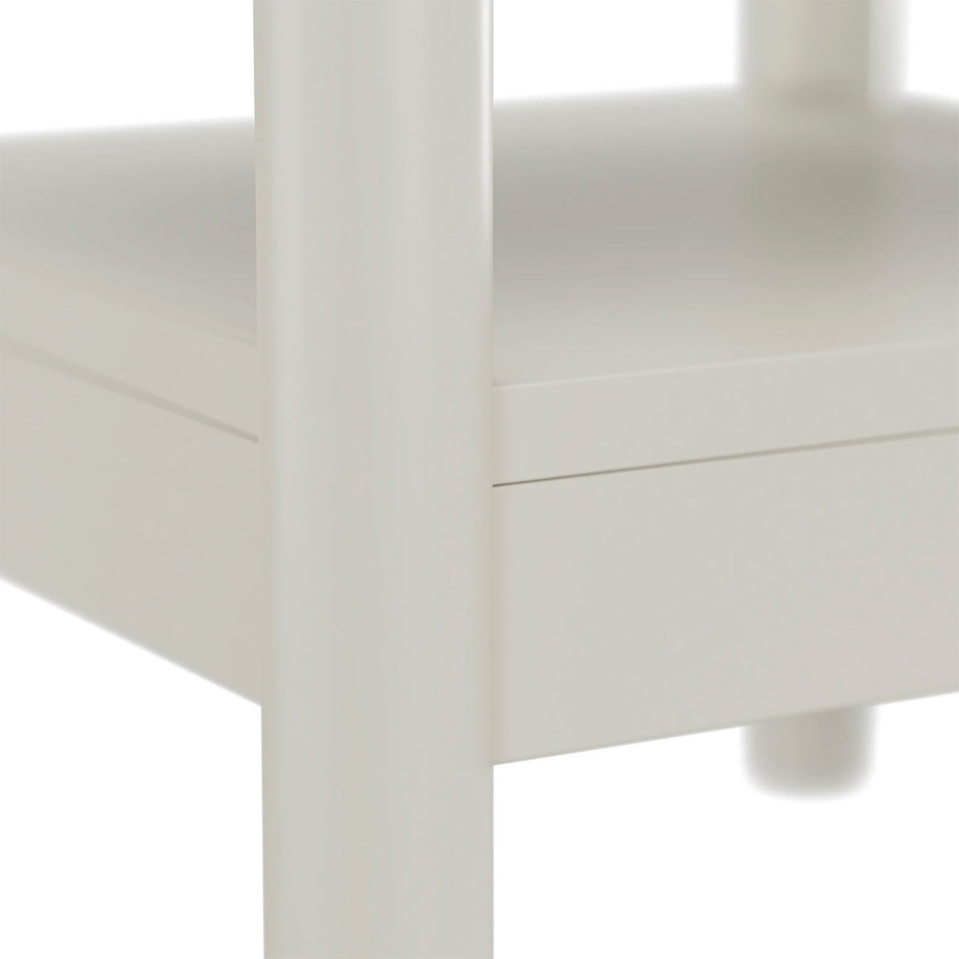 Natural Cream 1 Drawer Bedside Cabinet Painted Bedroom Side Table Chest - Image 3