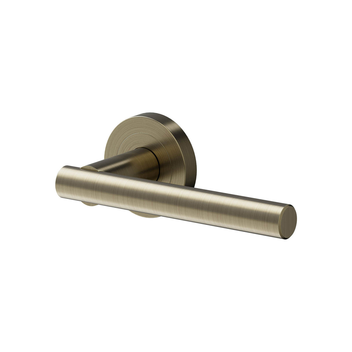 Asker Brushed Antique brass effect Straight Lever on rose Door handle (L)124.5mm, Pack of 3 - Image 1