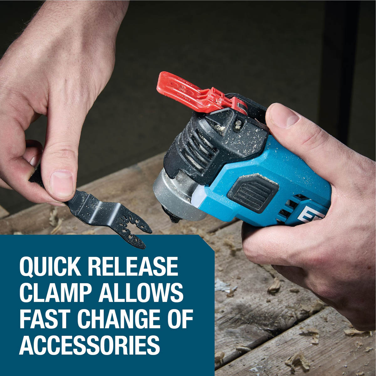 Erbauer Multi Tool Cordless 18V Li-Ion ERI1080MLT Brushless Compact Body Only - Image 5