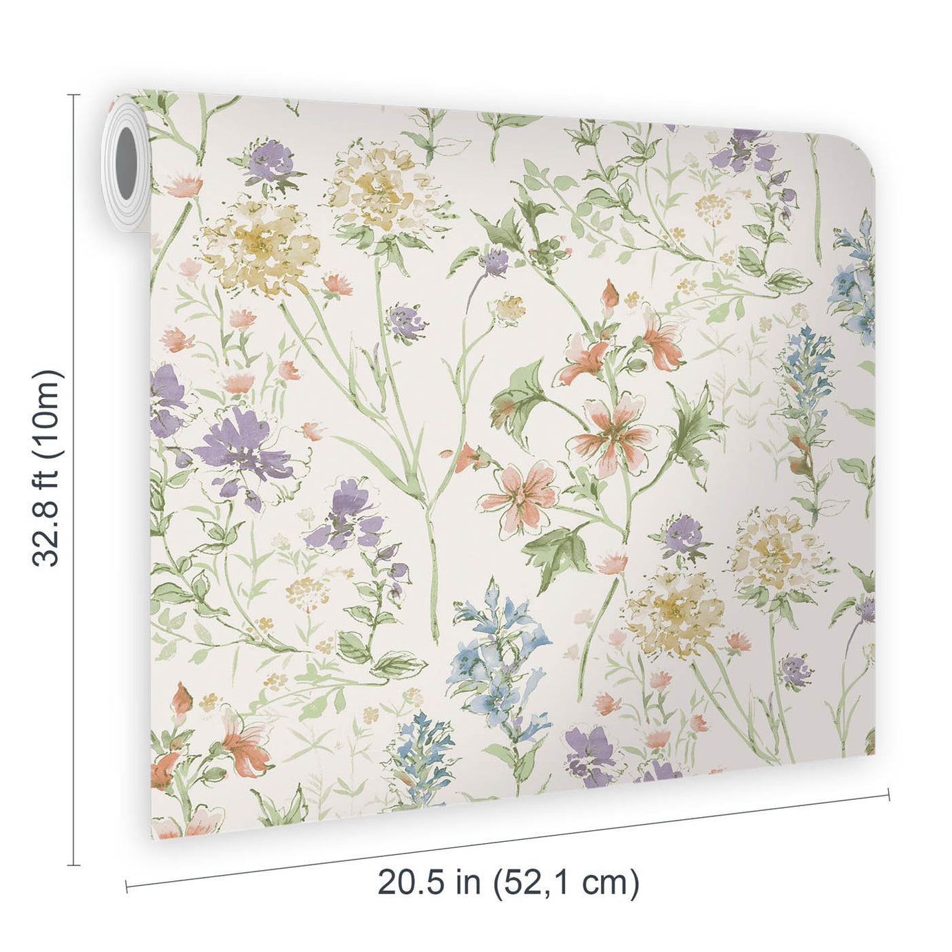 Laura Ashley Smooth Wallpaper Contemporary Multicolour Wild Meadow 5.2m² - Image 4