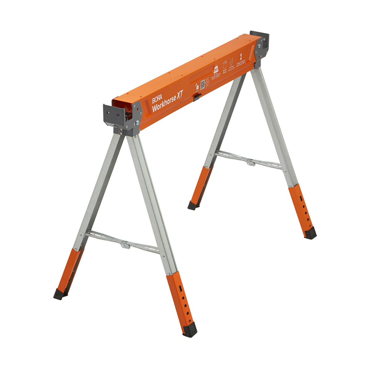 Bora Sawhorse XT Foldable Pair Durable Pre-Drilled Strong Steel Adjustable - Image 1