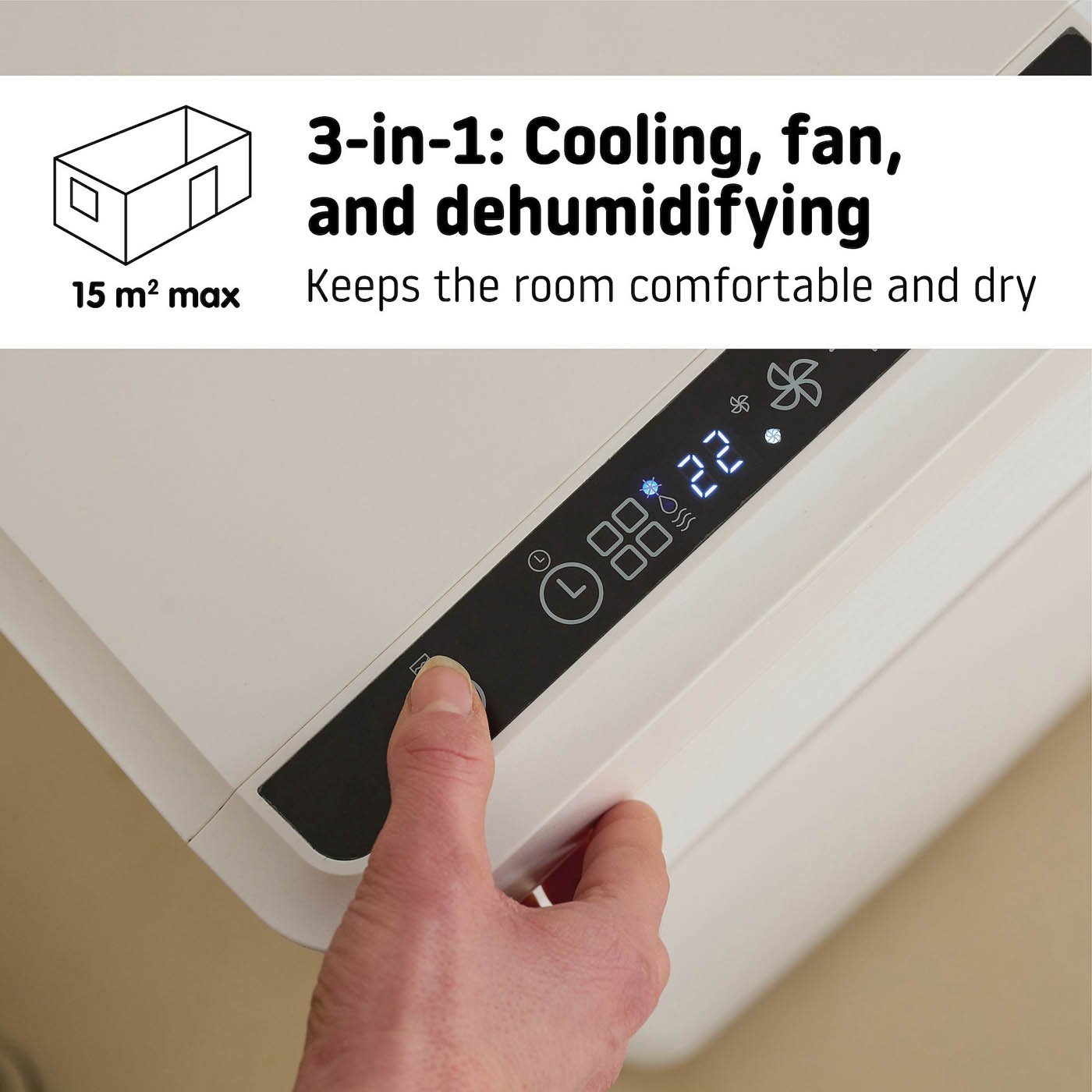 Mobile Air Conditioner White Portable 3IN1 Cool Fan Dehumidifier 2 Speed 7000BTU - Image 2
