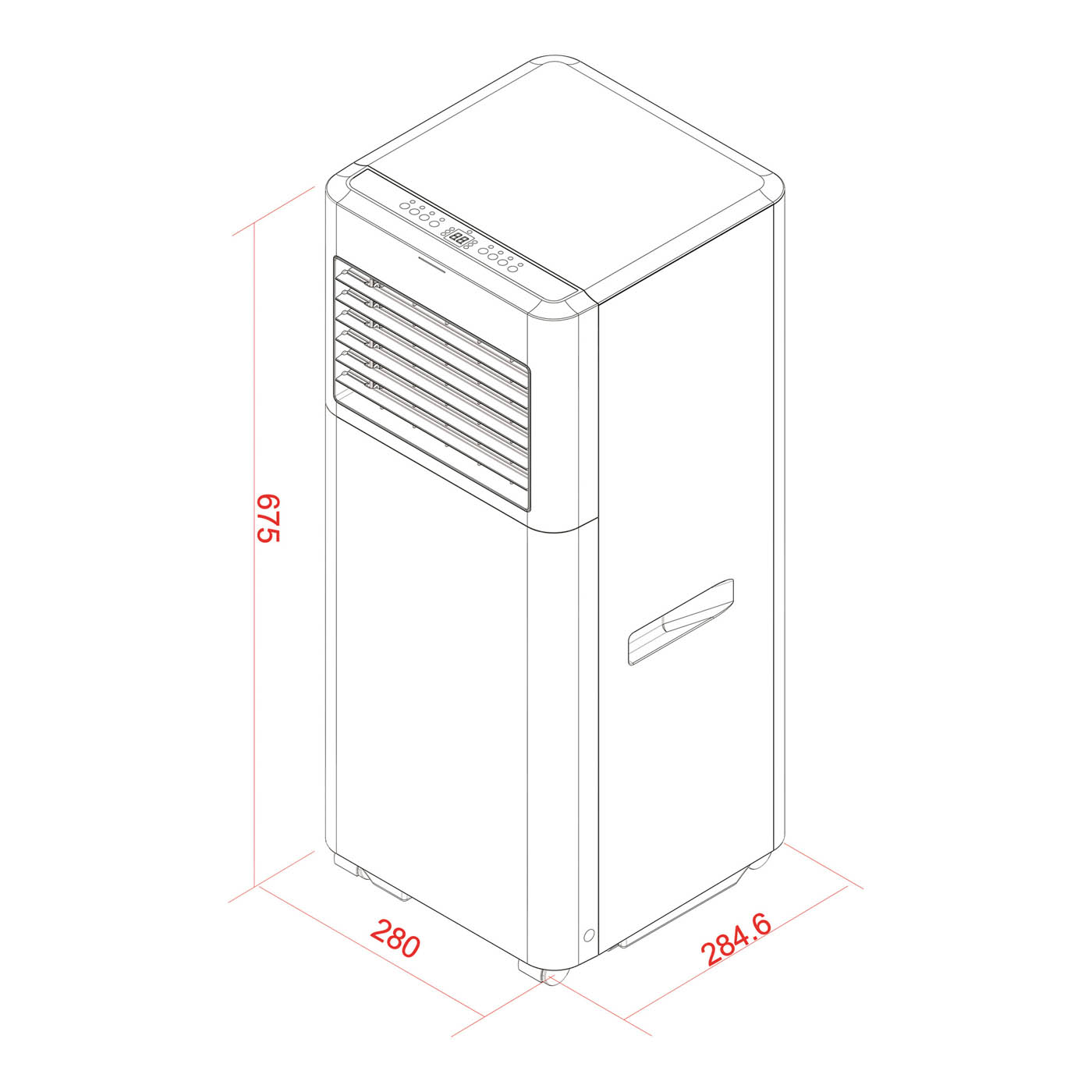 Mobile Air Conditioner White Portable 3IN1 Cool Fan Dehumidifier 2 Speed 7000BTU - Image 4