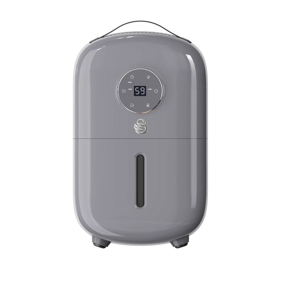 Swan Smart Dehumidifier 1.5L Grey SH16501 Refrigeration LED Digital Timer - Image 1