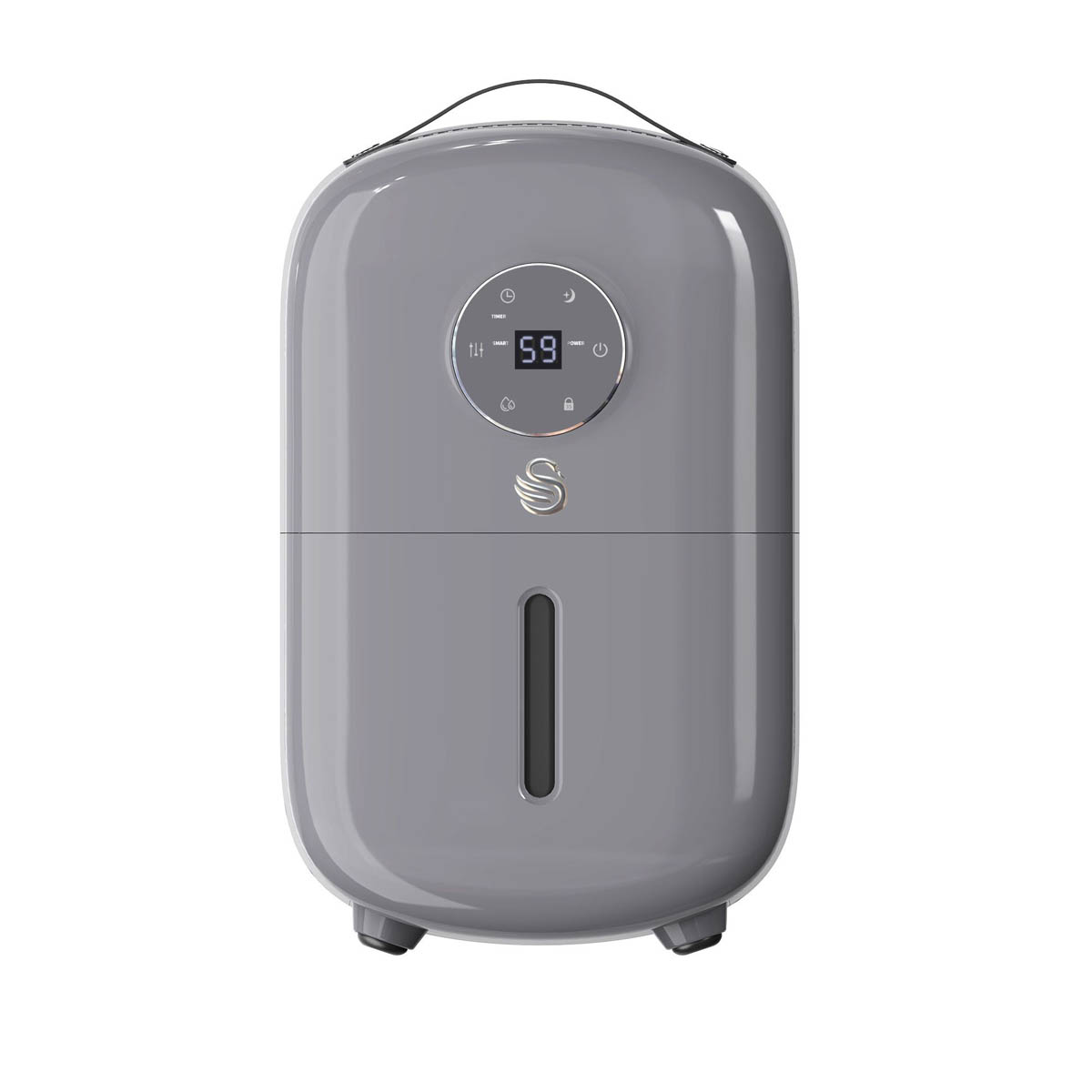Swan Smart Dehumidifier 1.5L Grey SH16501 Refrigeration LED Digital Timer - Image 1