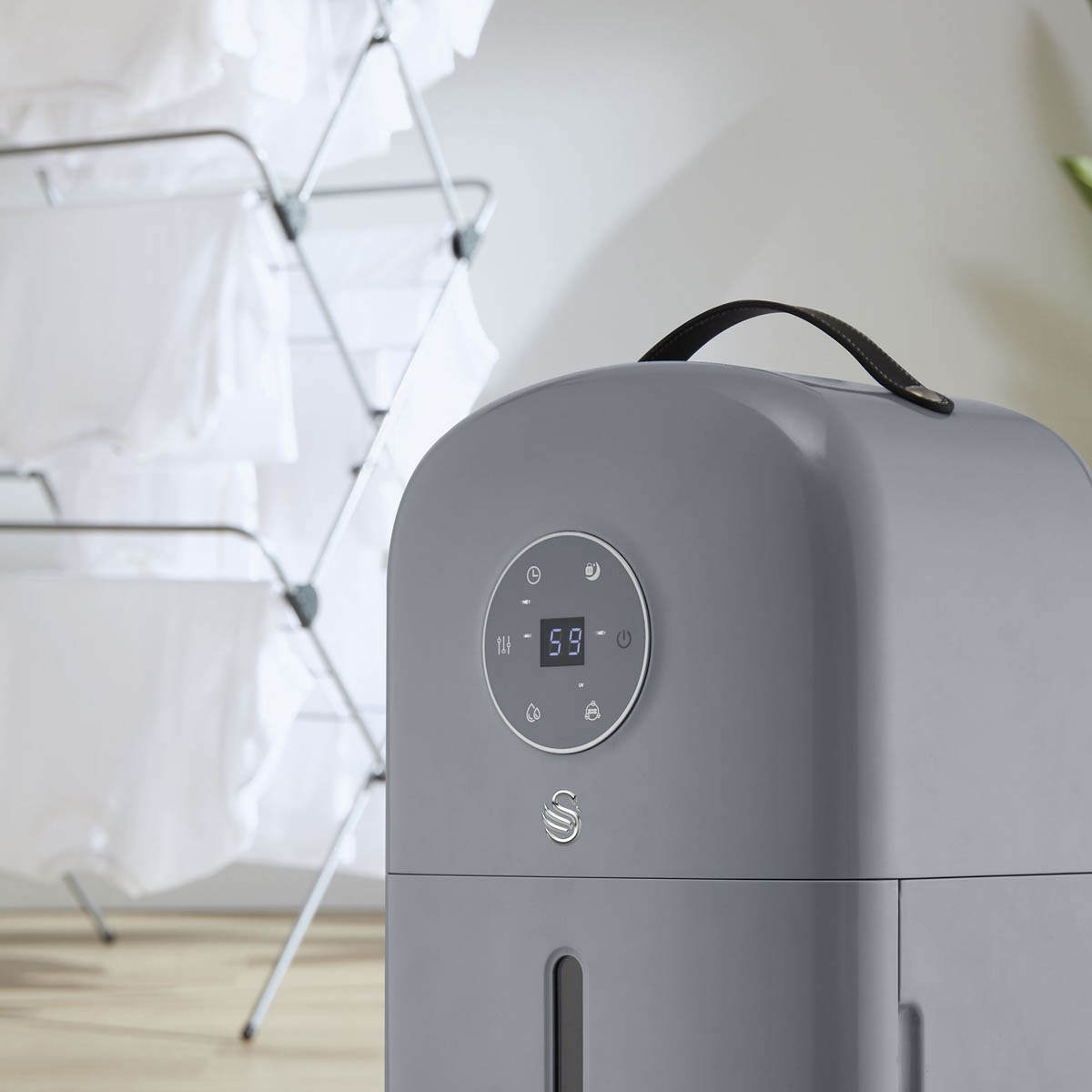 Swan Smart Dehumidifier 1.5L Grey SH16501 Refrigeration LED Digital Timer - Image 3