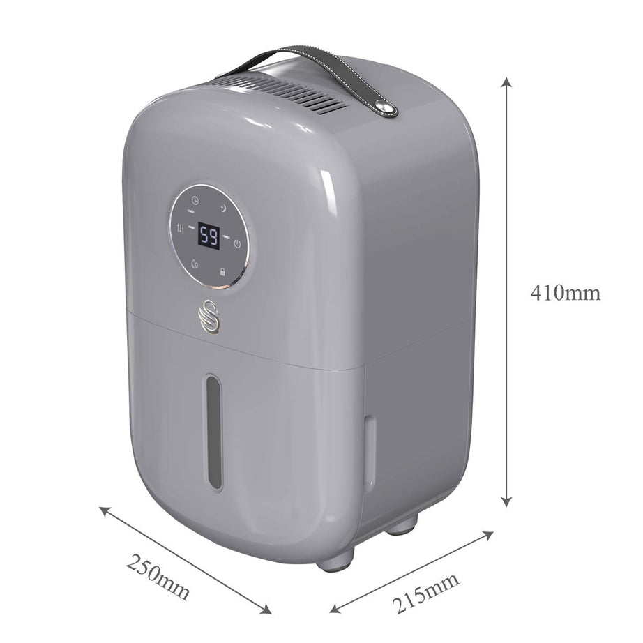 Swan Smart Dehumidifier 1.5L Grey SH16501 Refrigeration LED Digital Timer - Image 4
