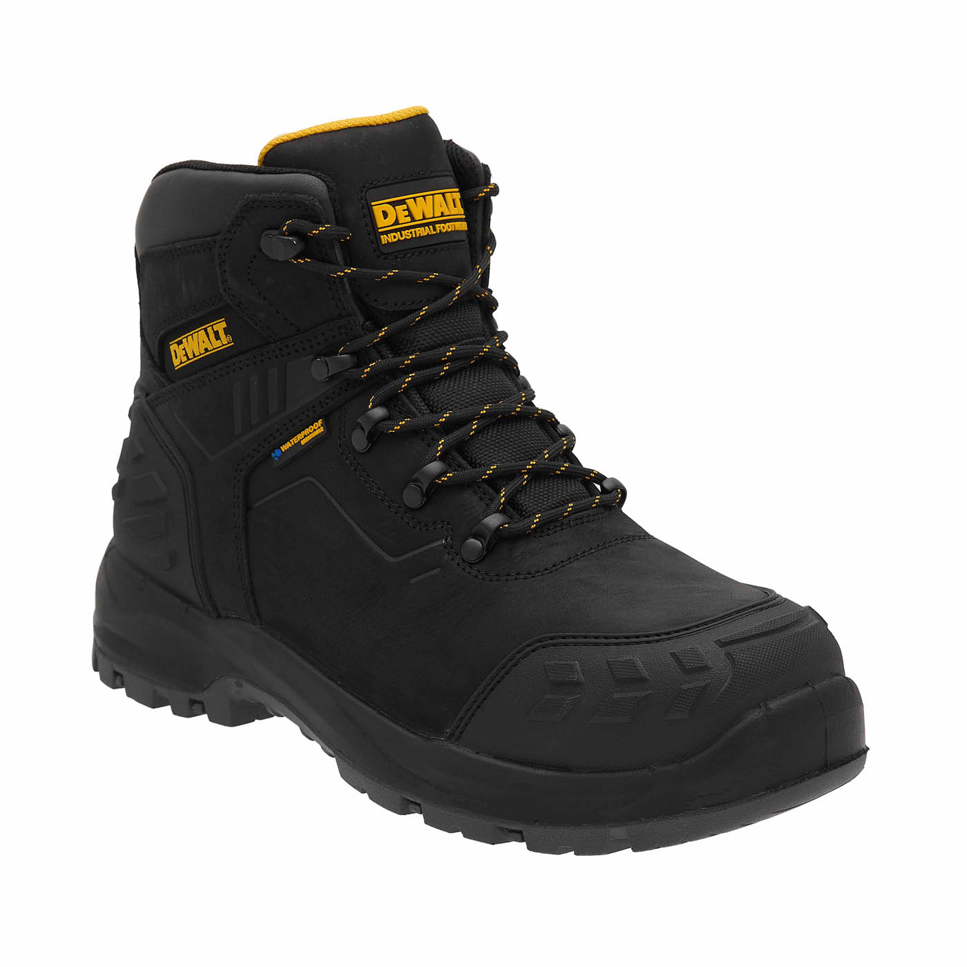 DeWalt Mens Safety Boots Black Steel Toe Cap Waterproof Breathable Size 10 - Image 1