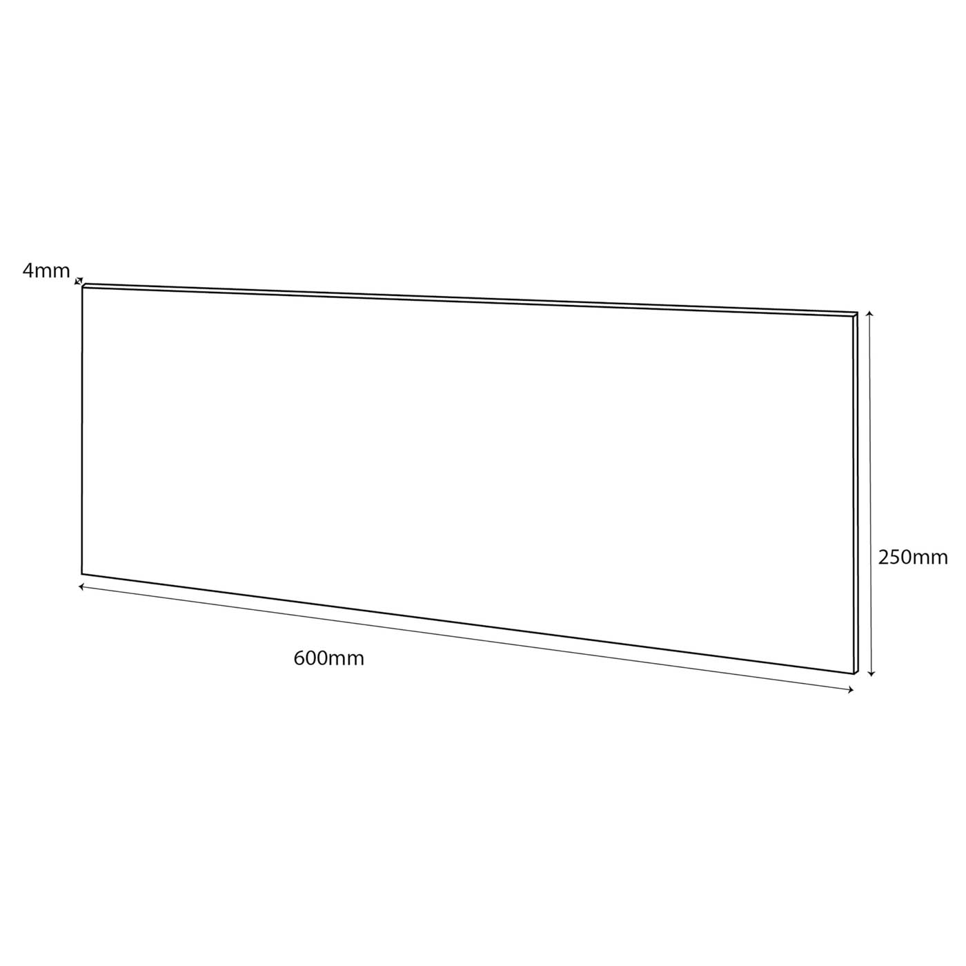 Splashwall Alloy Matt Midnight grey green Aluminium Double-sided  (H)25x (W)80cm - Image 2