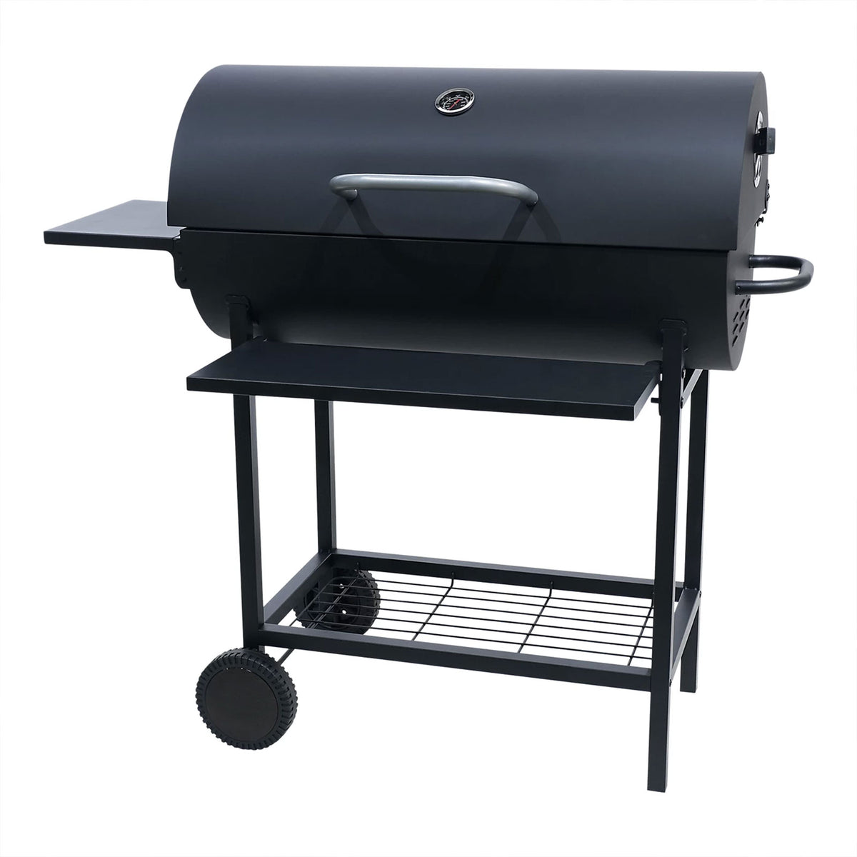 Griffin Black Charcoal BBQ Rectangle Garden Barbecue Grill Trolley - Image 1