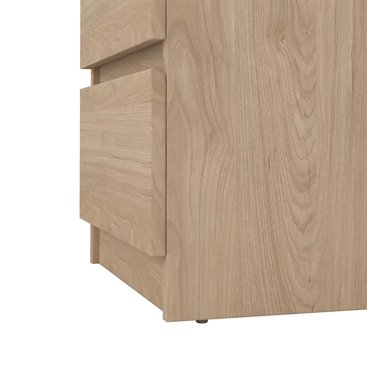 Esla Jackson Hickory 2 Drawer Bedside Table Wood Effect Bedroom Cabinet - Image 5