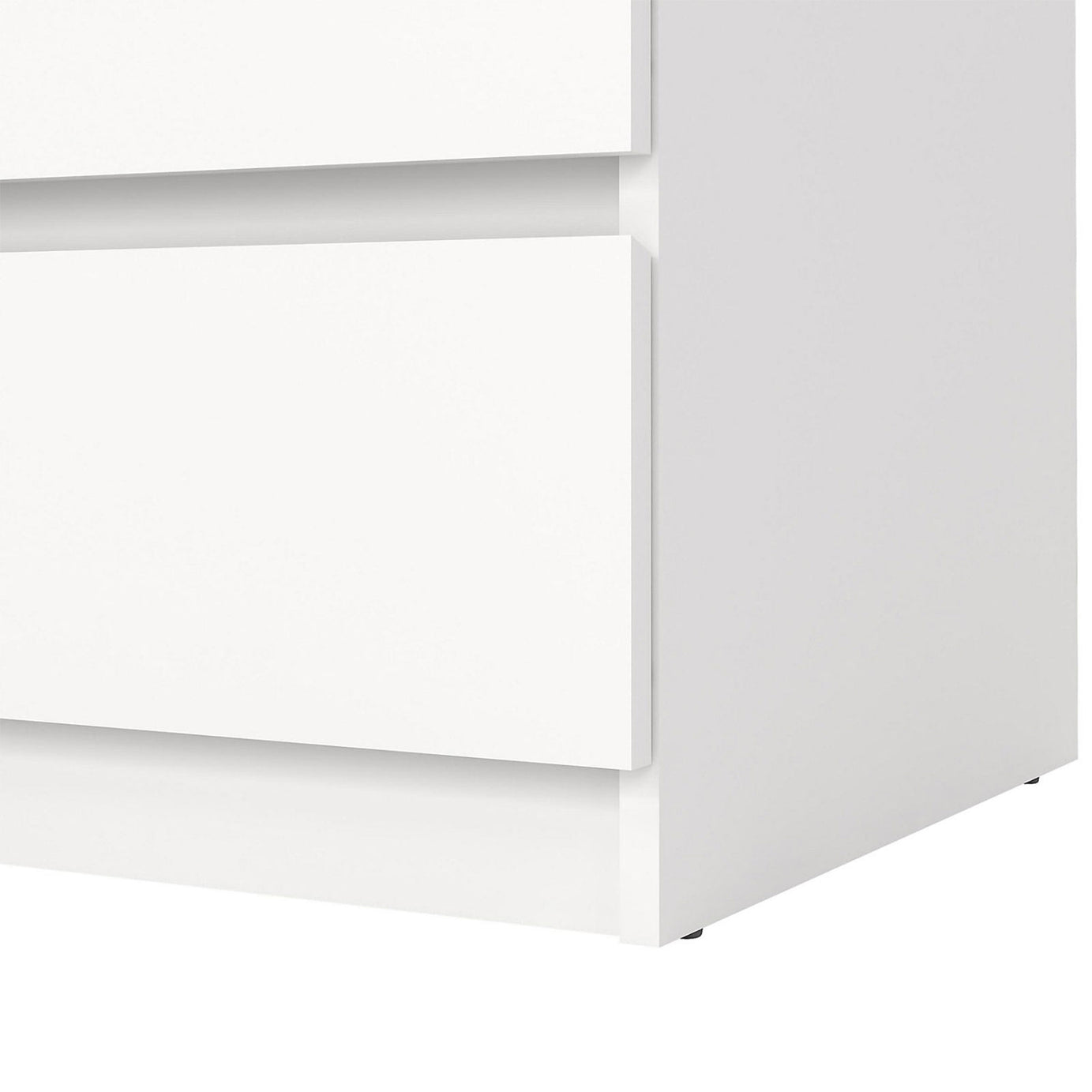 Esla Matt White 3 Drawer Chest Bedroom Storage Cabinet 770mm Wide - Image 4