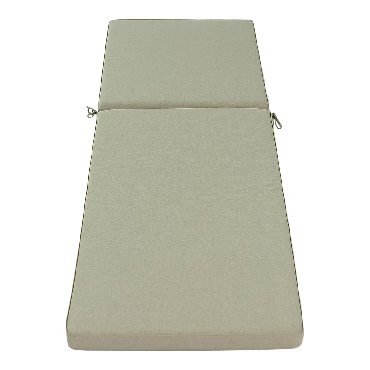 GoodHome Tiga Sunlounger Cushion Sand Outdoor Garden Recliner Pad 197cm - Image 2