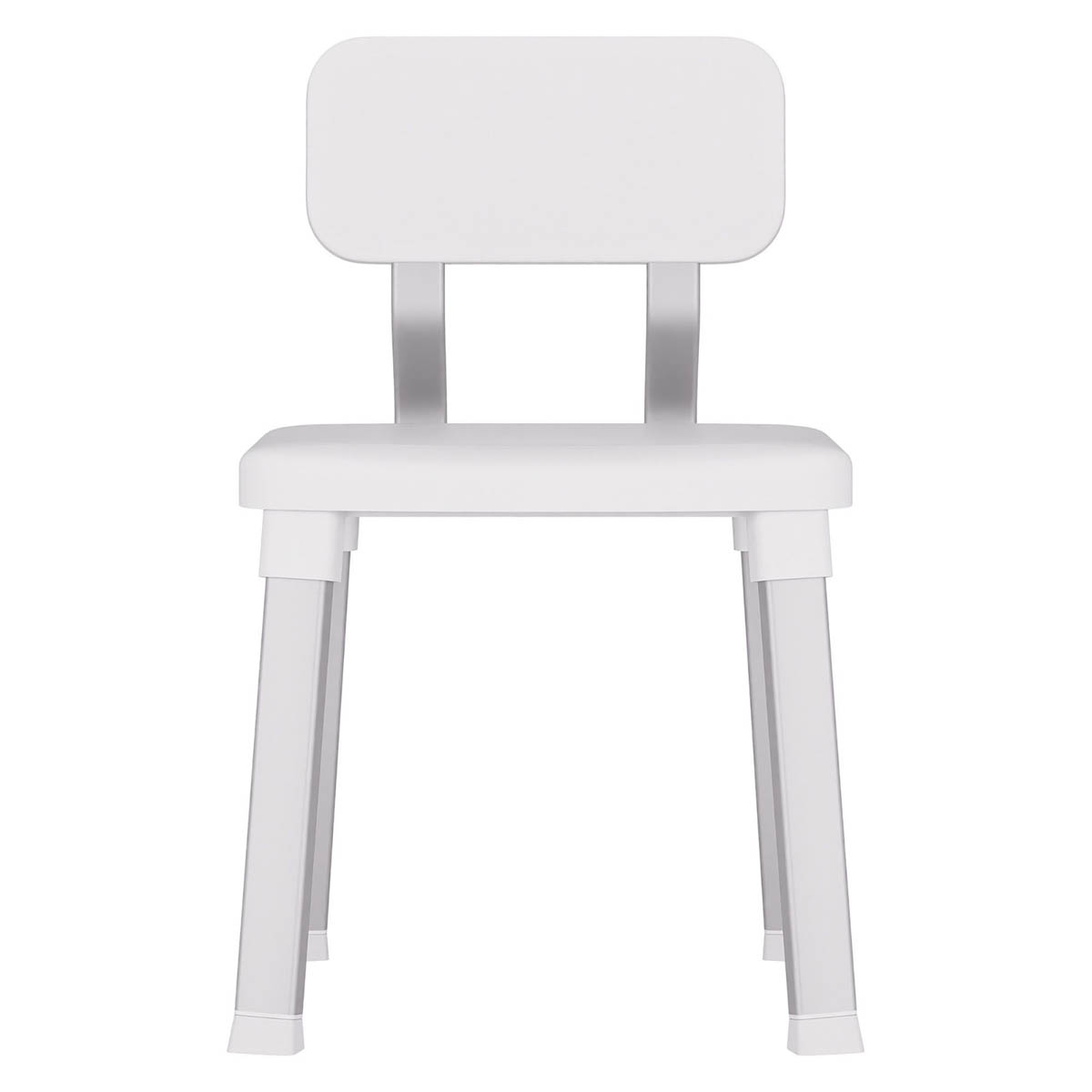 Evekare Shower Seat Deluxe Adjustable Height Non-Slip White Bathroom Aid - Image 3