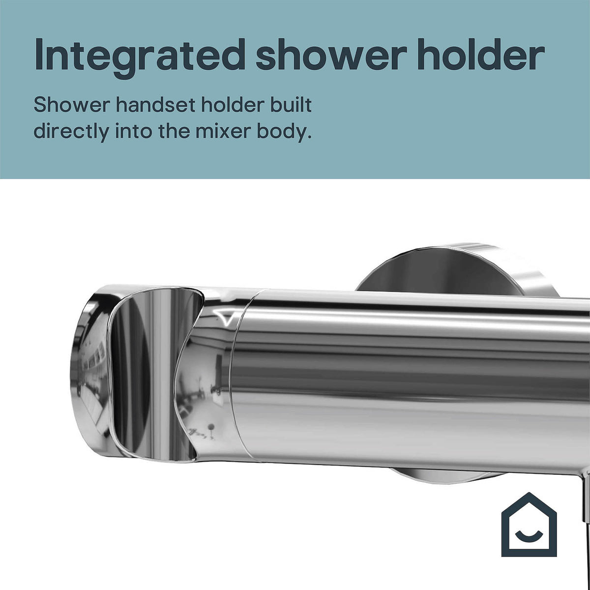 Mixer Shower Kit Chrome Lever Round Head Rainfall Wall Mounted Bathroom Modern - Image 8