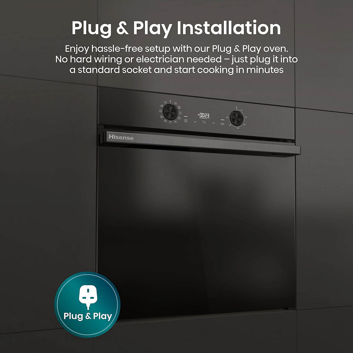 Hisense Built-In Single Electric Oven 77L Fan Catalytic Black BI624CBPGUK - Image 4